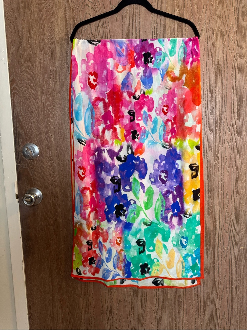 Floral Watercolor Midi Skirt in Multicolor